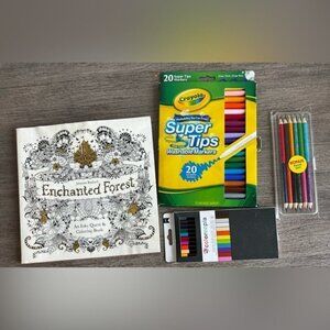 Coloring Books for Adults - Markers for Adult Coloring - Colored Pencils Set